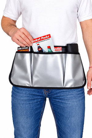 Gastro-Vorbinder mit drei Taschen für Service und mobilen Getränkeverkauf