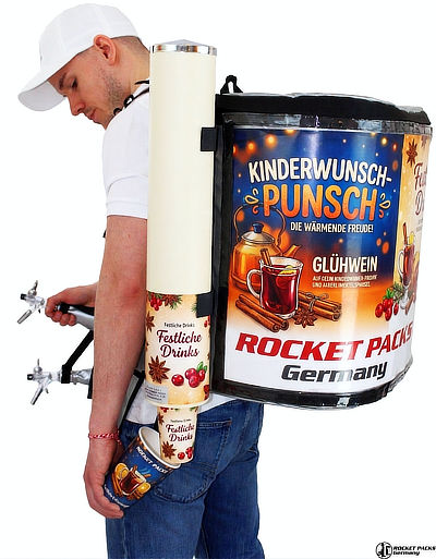 Getränkerucksack für den Ausschank von Glühwein und Punsch