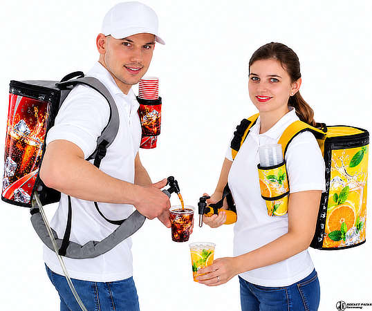 Mobile Getränkepromotion mit individuell gestaltbarer Werbefläche