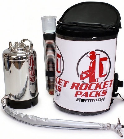Pro 11-Liter-Getränkerucksack mit Edelstahlbehälter für die Getränkeausgabe durch Gravitation